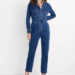 Madewell Denim Slim Coverall Jumpsuit in Stanwick Wash - sz 6